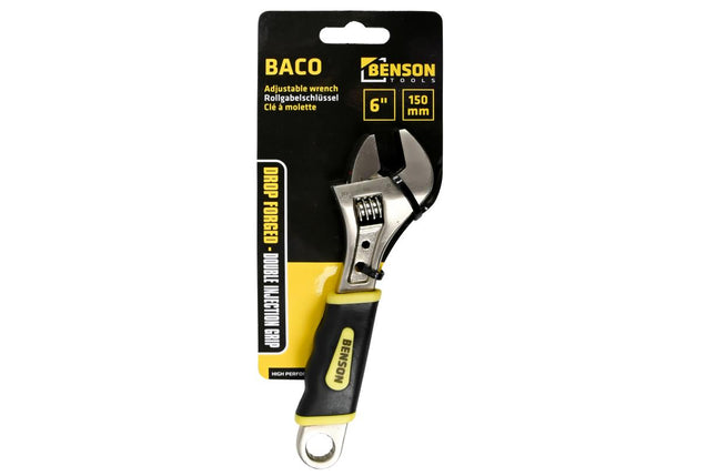 Benson Verstelbare Moersleutel - 150 mm (6") - Softgrip - Met Schaalverdeling