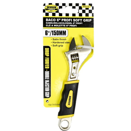 Benson Verstelbare Moersleutel - 150 mm (6") - Softgrip - Met Schaalverdeling