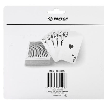 Benson Speelkaarten Set - 2 Pakjes - Geplastificeerd - Engelstalig