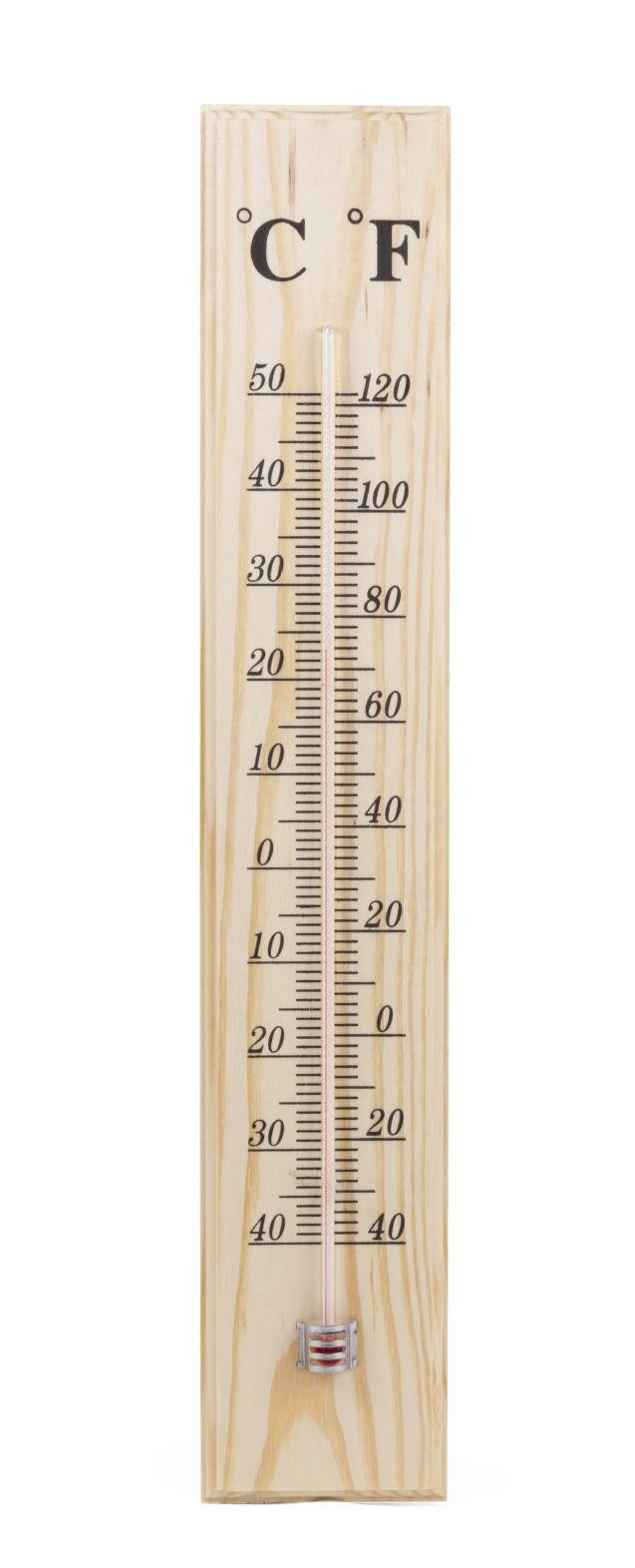 Benson Jumbo Houten Thermometer - 40 cm - Voor Binnen & Buiten