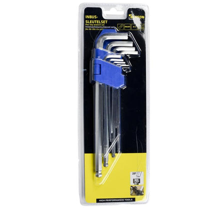 Benson Inbussleutelset Profi - 9-delig - 1.5 t/m 10 mm - Bolkop - Cr-V
