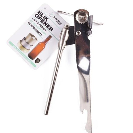 Benson 2-in-1 Blikopener & Flesopener - Hoogwaardig RVS - Zilver
