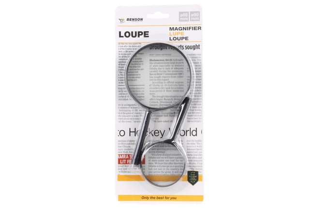 Benson 2-Delige Vergrootglas Set - Loep 60 mm en 90 mm