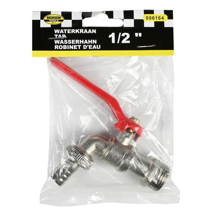 Benson Kogelkraan - 1/2 Inch - Voor Binnen en Buiten - Met Rode Hendel