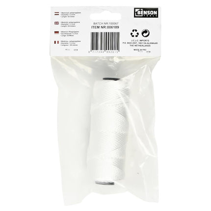 Benson Metselkoord 1.5 mm x 50 Meter - Wit - Polypropyleen