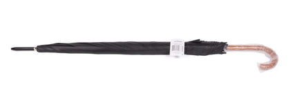 Benson Luxe Zwarte Paraplu – Automatisch – Ø 125 cm – Gebogen Handvat