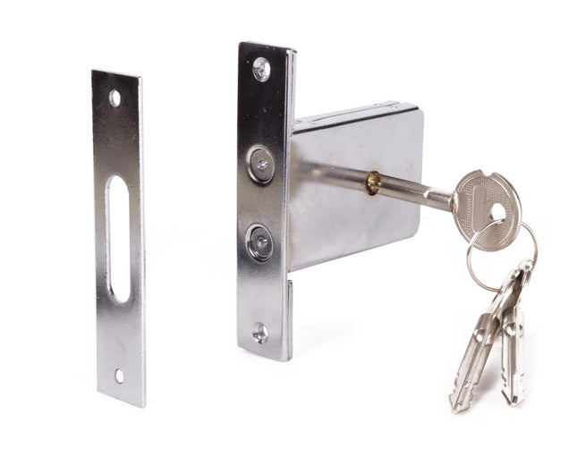 Benson Insteek Penslot – Bijzetslot – Vernikkeld Staal – Inclusief 3 Sleutels