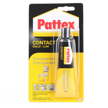 Pattex Contactlijm Transparant – 50 gram – Glashelder & IJzersterk
