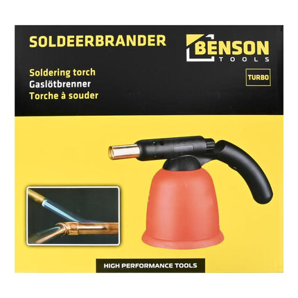 Benson Soldeerbrander Turbo - Piëzo-ontsteking - 1750°C - Voor 190g Gasbus