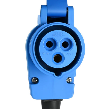 Benson CEE Haakse Contrastekker met Schuko Stopcontact – IP54 – Blauw