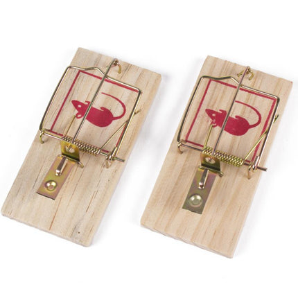 Benson Houten Muizenvallen - Set van 2 - 10 x 5 cm - Ongediertebestrijding