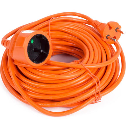 Benson Verlengsnoer Oranje – 20 meter – 2 x 1.5 mm² – Signaalkleur
