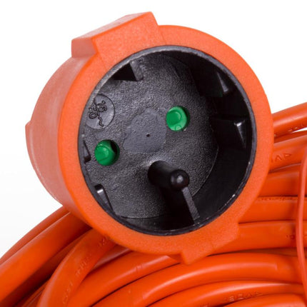 Benson Verlengsnoer Oranje – 20 meter – 2 x 1.5 mm² – Signaalkleur