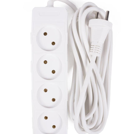 Benson Stekkerdoos – 4-voudig – 3 meter – Compact – Wit