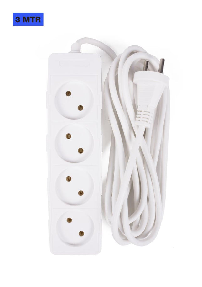Benson Stekkerdoos – 4-voudig – 3 meter – Compact – Wit