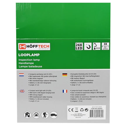 Hofftech 24 LED Looplamp - Met Magnetische Houder & 360° Haak - Spatwaterdicht