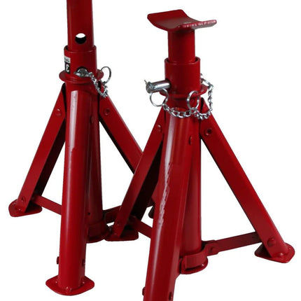 Benson Inklapbare Assteunen Set – 3 Ton – 2-delig – Stabiele Driepoot – Rood