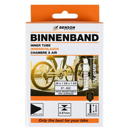 Benson Binnenband 28" - Butyl - 37-622 (28 x 1 5/8 x 1 3/8) - Dunlop Ventiel