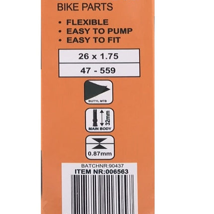 Benson Binnenband 26" - Butyl - 47-559 (26 x 1.75) - Dunlop Ventiel