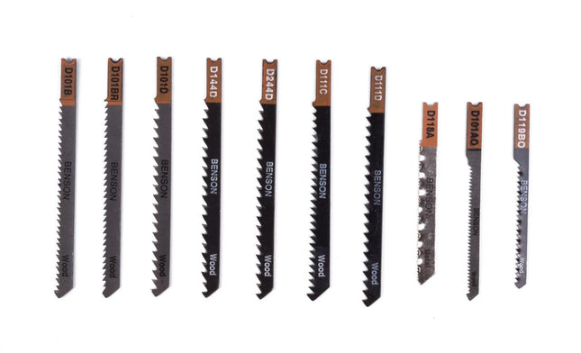 Benson Decoupeerzaagbladen - 10-delig - U-schacht - Hout, Metaal & PVC