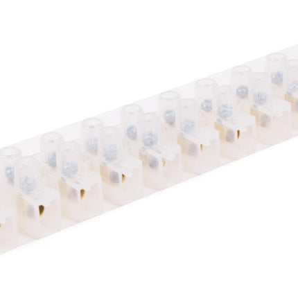 Benson Kroonsteenstrip 6 mm² - 10 stuks - 12 klemmen - Transparant Wit