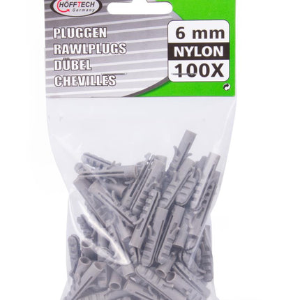 Benson Nylon Pluggen – Ø 6 mm – 100 stuks – Betrouwbare Grip