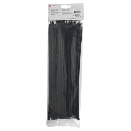 Hofftech Kabelbinders Zwart 3.6 x 300 mm - 100 Stuks - UV-bestendig