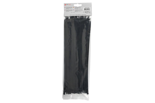 Hofftech Kabelbinders Zwart 3.6 x 300 mm - 100 Stuks - UV-bestendig