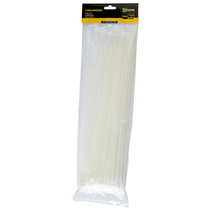 Benson Kabelbinders Wit 4.8 x 370 mm - 100 Stuks - UV-bestendig