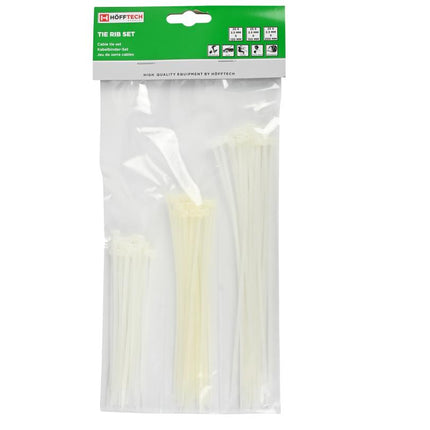 Hofftech Kabelbinderset Wit 75-Delig - Assortiment Set