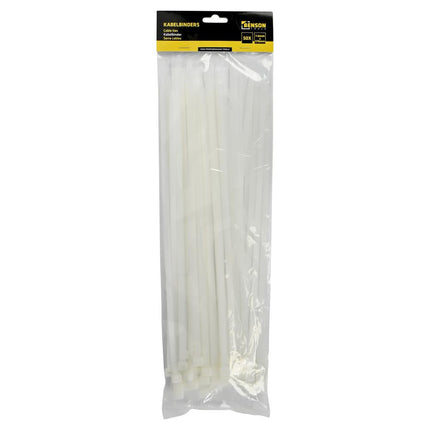 Benson Kabelbinders Wit 7.8 x 370 mm - 50 Stuks - UV-bestendig