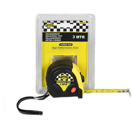 Benson Rolbandmaat – 3 Meter – 16 mm – Rubber – Vergrendelsysteem