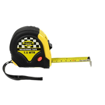 Benson Rolbandmaat Rubber - 7.5 meter x 25 mm - Met Vergrendeling