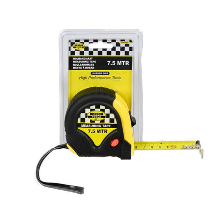 Benson Rolbandmaat Rubber - 7.5 meter x 25 mm - Met Vergrendeling