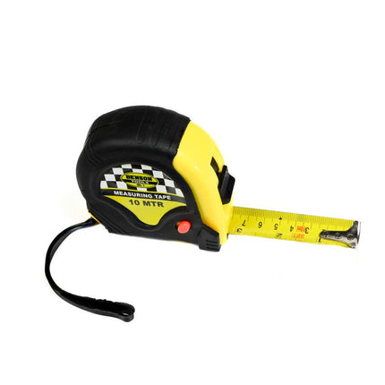Benson Rolbandmaat Rubber - 10 meter x 25 mm - Met Vergrendeling