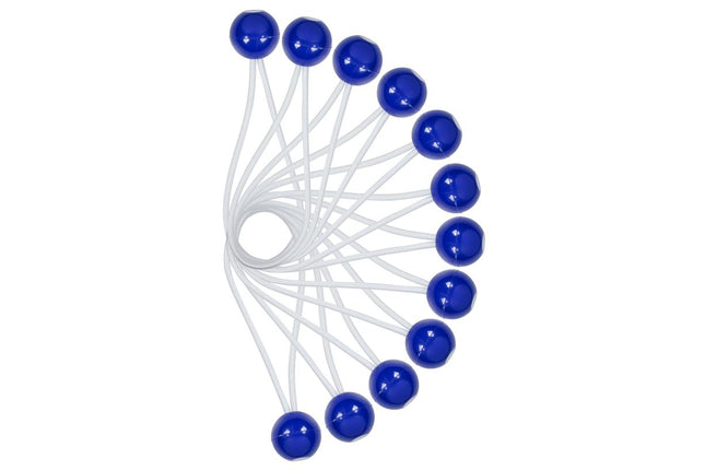 Benson Elastiek met Bal - 150 mm - 12 stuks - Blauw - UV-bestendig