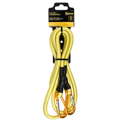 Benson Elastiek met Karabijnhaken – 180 cm – Ø 10 mm – Extra Veilig & Flexibel