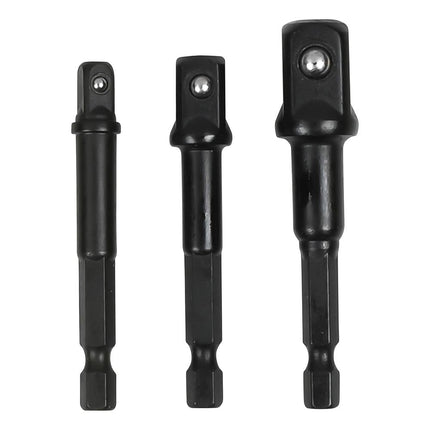 Benson Adapterset voor Boormachine - 1/4", 3/8" & 1/2" - Met Kogelvergrendeling
