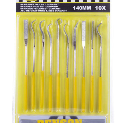 Benson Diamantvijlset - 10-delig - 140 mm - Voor Ultiem Precisiewerk