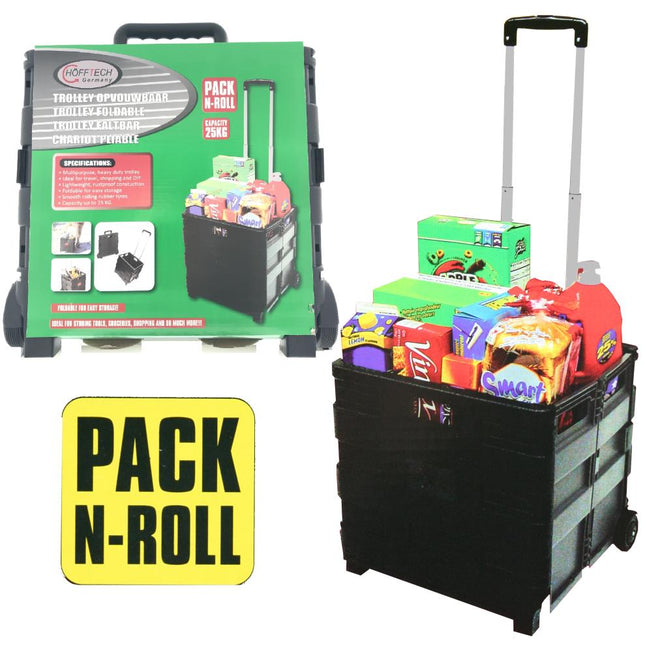 Hofftech Opvouwbare Trolley - Groot Formaat - Telescopisch Handvat - Max. 25 kg