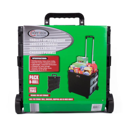 Hofftech Opvouwbare Trolley - Groot Formaat - Telescopisch Handvat - Max. 25 kg