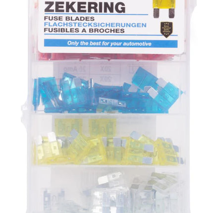 Benson Auto Steekzekering Set – 120-delig – 5A t/m 30A – Inclusief Luxe Sorteerdoos