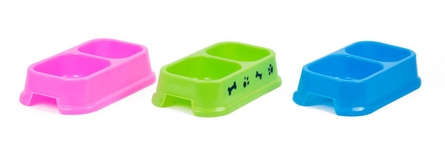 Benson Dubbele Voerbak voor Hond en Kat - 25 x 14 cm