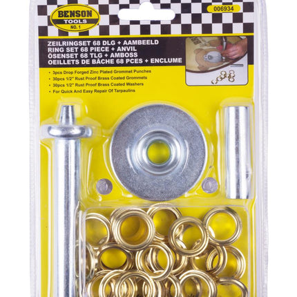 Benson Zeilringset met Aambeeld Ø 12.5 mm - 30 Sets