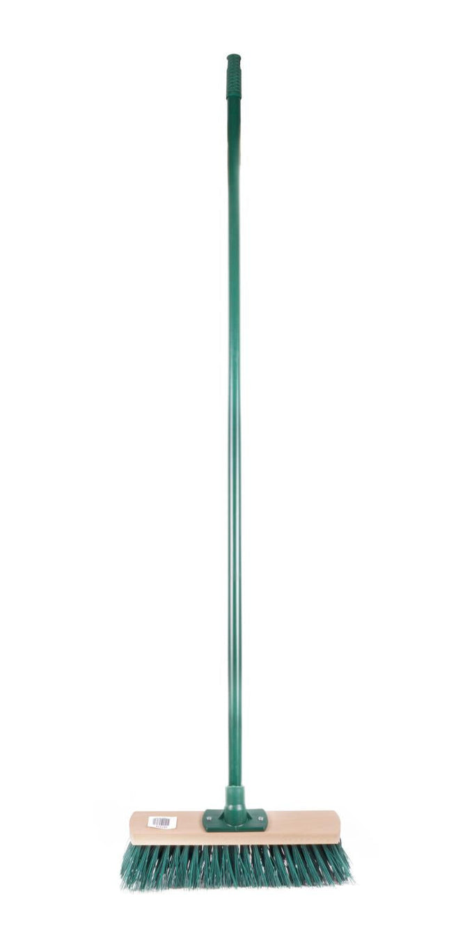 Benson Straatbezem Groen - Inclusief Steel 117 cm - 5 Rijen Borstels