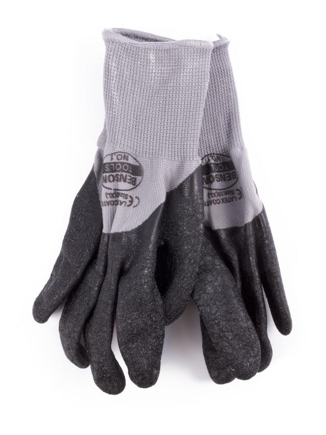 Benson PU Flex Rib Werkhandschoenen - Grijs - Maat 9 (L) - 1 Paar