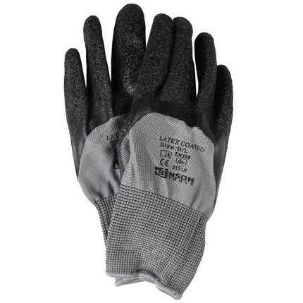Benson PU Flex Rib Werkhandschoenen - Grijs - Maat 9 (L) - 1 Paar