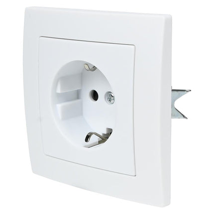 Benson Inbouw Stopcontact – Randaarde – Strak Design – Wit