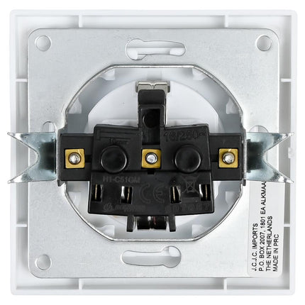 Benson Inbouw Stopcontact – Randaarde – Strak Design – Wit