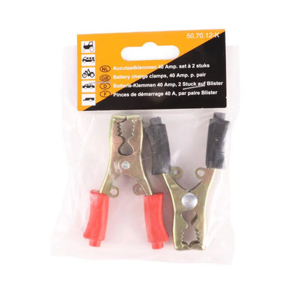 Benson Acculaadklemmen Set – 40 Ampère – 2-delig (Rood & Zwart) – 12V